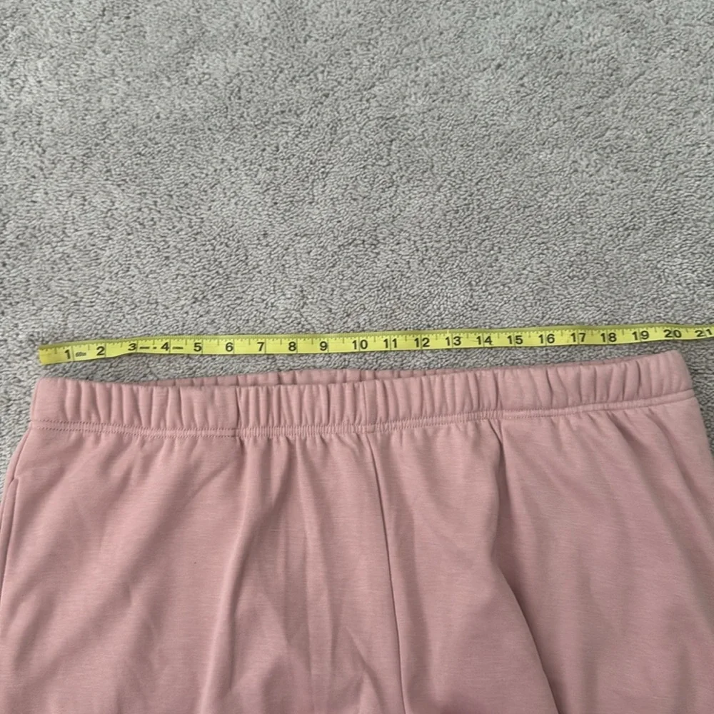 Berkshire Homewear French Terry Cardigan & Flare Pant Set | Size 1X | Pink - Picture 9 of 11